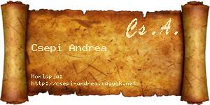 Csepi Andrea névjegykártya